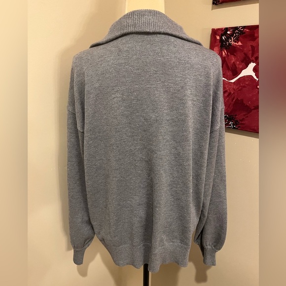 ANRABESS Oversized Quarter Zip Sweater, circle pull, size L - Picture 5 of 5